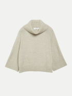 Comma Poncho-Pullover mit weitem Kragen 8148-BROWN bei Robert Ley