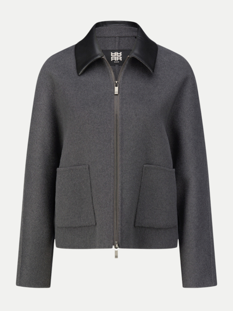 Riani Woll-Blouson mit Kunstleder-Details bei Robert Ley