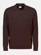 No Excess Feinstrick-Polo-Pullover 042-Dark Brown bei Robert Ley