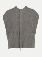 Robert Ley Oversized Strickweste aus Kaschmir-Mix 970-metal bei Robert Ley