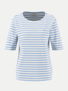 Fynch-Hatton T-Shirt mit Streifenmuster 639-POWDER BLUE bei Robert Ley