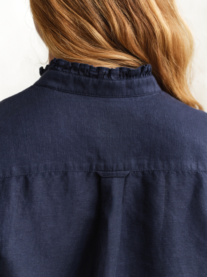 Gant Rüschenbluse aus Leinenmix bei Robert Ley