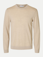 SELECTED HOMME Pullover aus Merinowolle 184679001-Oatmeal/Melange bei Robert Ley