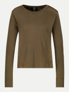 Monari Langarmshirt mit Strass-Details 618-olive bei Robert Ley