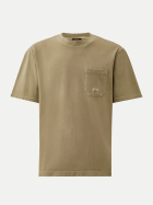 C.P. COMPANY Piqué  T-Shirt 610-moss gray bei Robert Ley