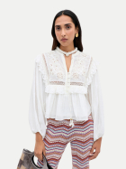 Rixo Boho-Bluse Diann lilly embroidery ivory bei Robert Ley