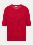 CECIL Strukturierter Kurzarm-Pullover 16759-glazed apple red bei Robert Ley