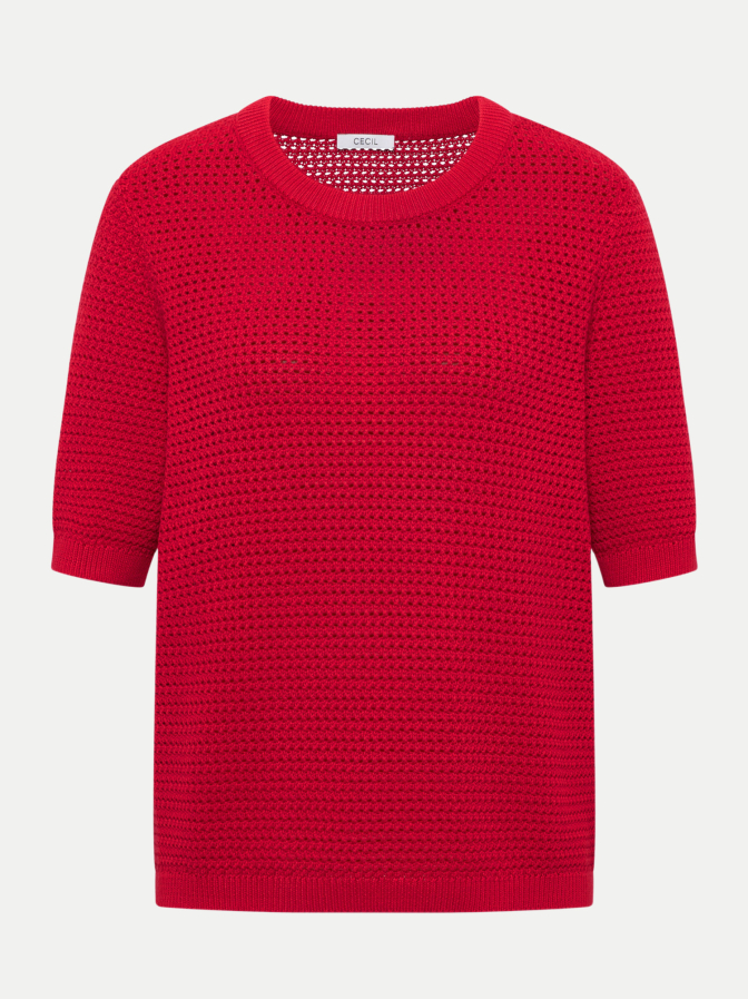 CECIL Strukturierter Kurzarm-Pullover bei Robert Ley