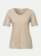 Street One T-Shirt 16667-cotton beige bei Robert Ley
