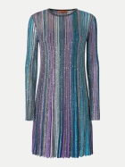 MISSONI Plisseekleid mit Pailletten sm9g9 darktones-sm9g9 darktones/multicolo bei Robert Ley