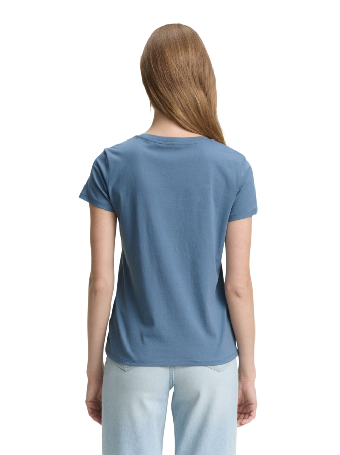 Tom Tailor Damen T-Shirt, 1041160, Dusty Denim Blue, Größe M – Lässiges Basic-Shirt Aus Modal Für Alltag & Freizeit