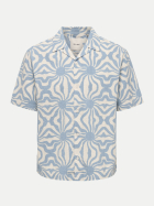 Only & Sons Shirt ONSCRUZ 216641001-Dusty Blue/Antique White bei Robert Ley