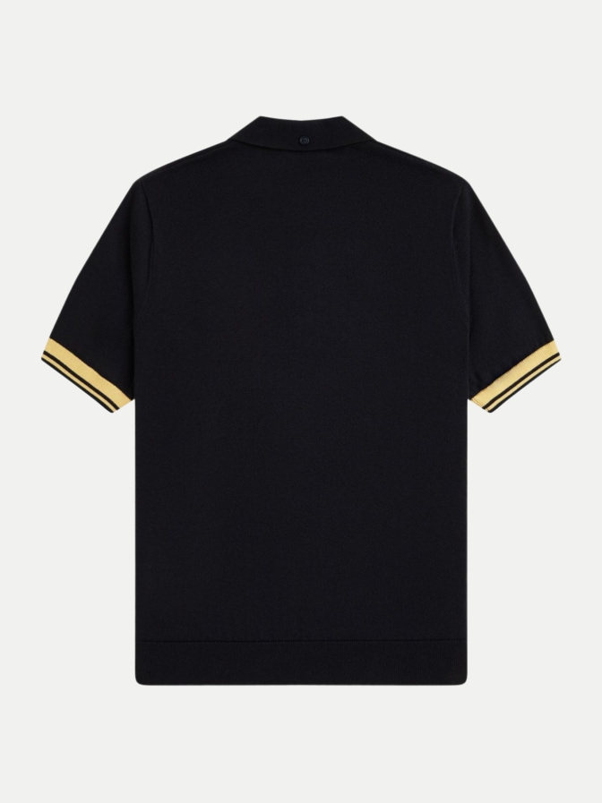 FRED PERRY Strick-Polo mit Kontrast-Bündchen bei Robert Ley