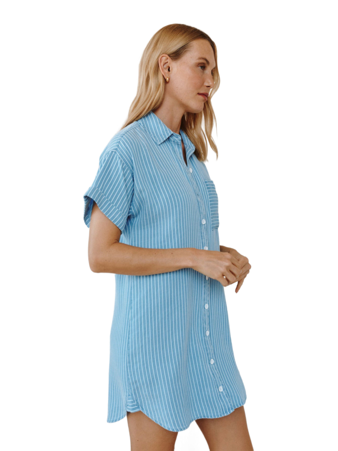 Bella Dahl Hemdblusenkleid mit aufrollbaren Ärmeln bei Robert Ley