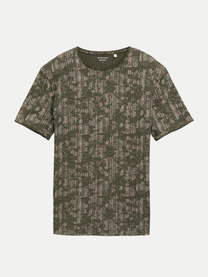 Tom Tailor Casual allover printed t-shirt bei Robert Ley