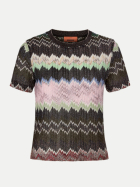 MISSONI Kurzärmeliges Damen-T-Shirt sm9yn multicolo-sm9yn multicolor/black base bei Robert Ley