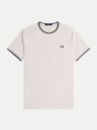 FRED PERRY T-Shirt mit Doppelstreifen w50-prrdgemrl/anchgr bei Robert Ley