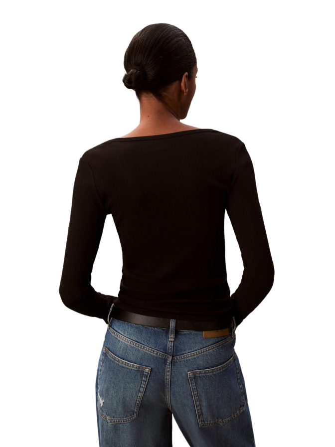 Calvin Klein Jeans Langarmshirt Woven Label bei Robert Ley