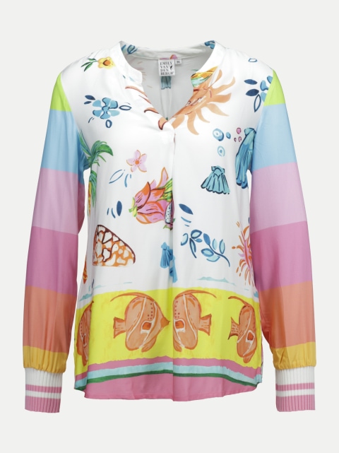 Emily Van Den Bergh Bluse mit Meeres-Design bei Robert Ley