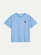 Marc O'Polo DENIM Relaxed- Fit T-Shirt mit Logo 4840-Flaxflower Blue bei Robert Ley