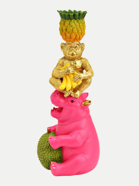 G.WURM Kerzenhalter Nashorn/Affe/Ananas bei Robert Ley