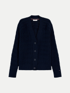 Tommy Hilfiger Zopfstrickjacke C1G-BLUE bei Robert Ley