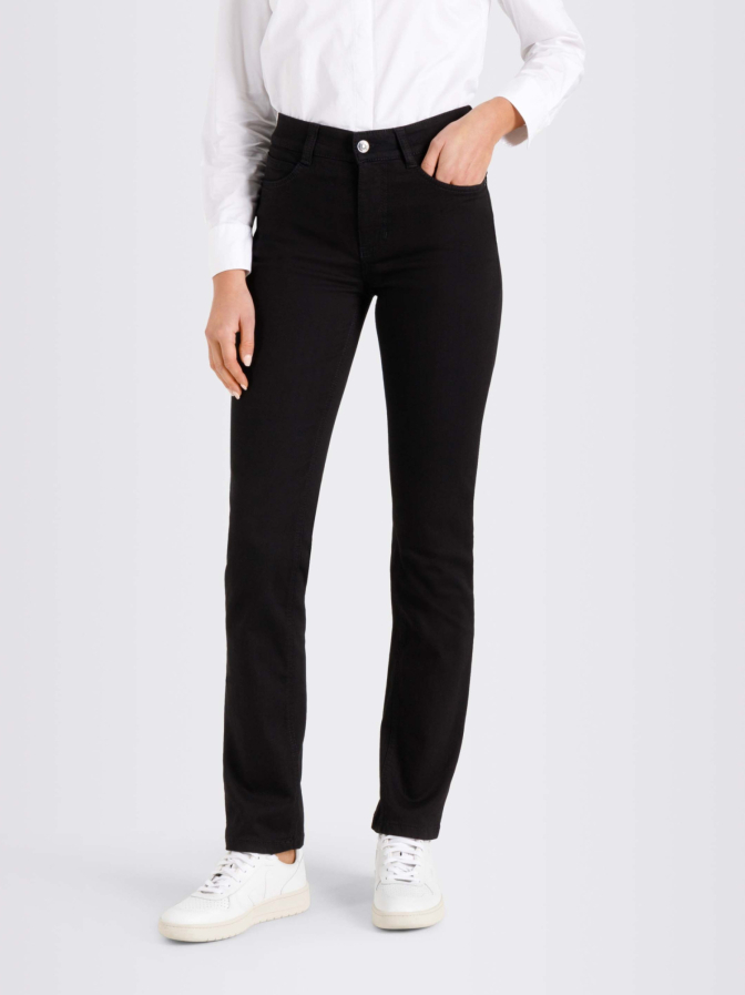 Mac Straight Fit Jeans mit Label-Patch bei Robert Ley