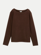 Tom Tailor Casual Sweatshirt Cosy Rib 39062-dark pecan brown melange bei Robert Ley