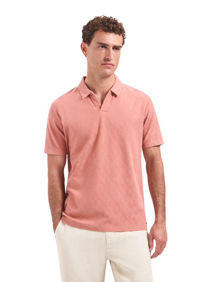 No Excess Polohemd mit Jacquard-Print bei Robert Ley