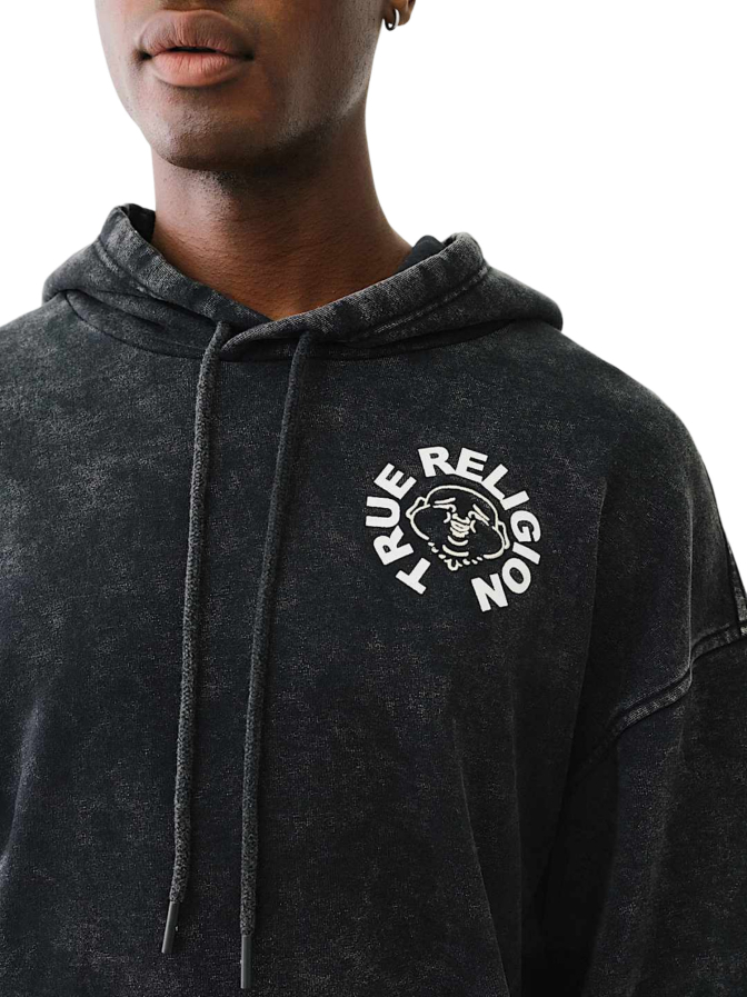 True Religion Hoodie mit Buddha-Print bei Robert Ley