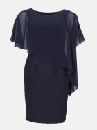 Swing Cocktailkleid mit Überwurf 3030-navy bei Robert Ley