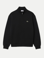 Lacoste Sweatshirt aus Fleece mit Troyer Kragen 031-black bei Robert Ley