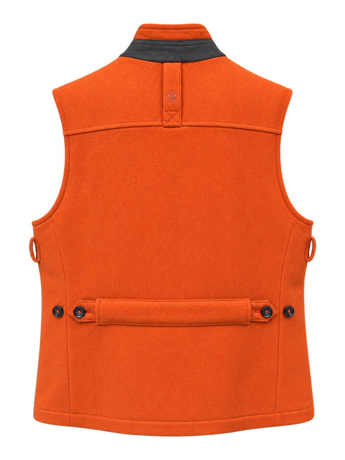 Habsburg Weste Kerscheneck Signalorange bei Robert Ley