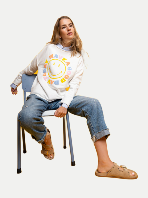 The Shirt Project Sweatshirt  Smiley mit großem Smiley-Print bei Robert Ley