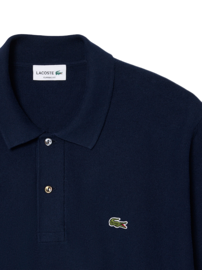 Lacoste Langarm-Polohemd aus Strick bei Robert Ley
