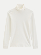 Marc O'Polo Langarmshirt mit Rollkragen 1180-White Cotton bei Robert Ley