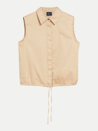 s.Oliver BLACK LABEL Ärmellose Bluse 8411-BROWN bei Robert Ley