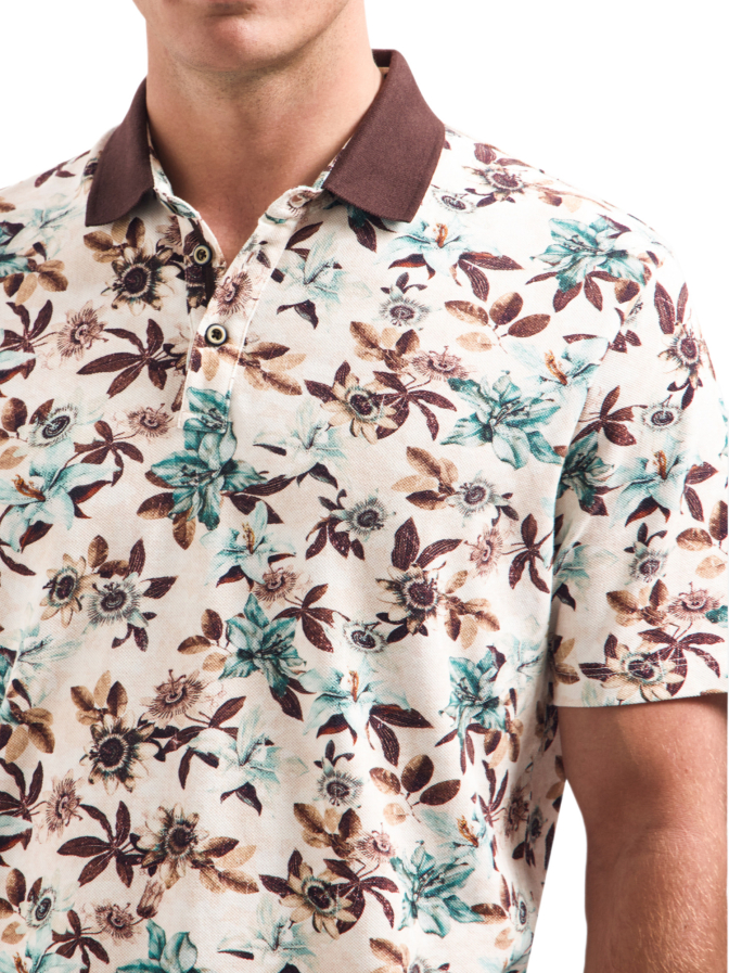 No Excess Polohemd mit Blumenprint bei Robert Ley