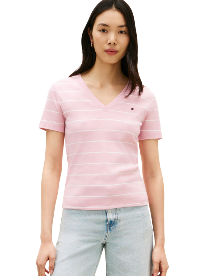 Tommy Hilfiger T-Shirt mit V-Ausschnitt bei Robert Ley