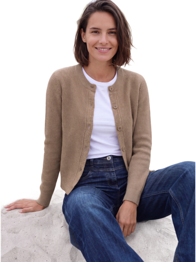 Cecil Strickjacke mit Rundhals und Knopfleiste bei Robert Ley