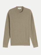 Tom Tailor Denim Pullover mit Rippbündchen am Saum 40761-dark sage neps bei Robert Ley