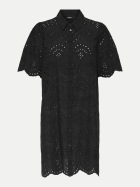 ONLY Kleid mit Lochprint Valais 177911-Black bei Robert Ley