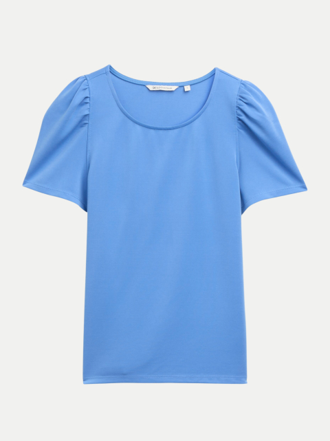 Tom Tailor Denim T-Shirt mit gerafften Ärmeln bei Robert Ley