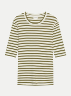 Closed T-Shirt mit Streifenmuster 689-Hunter green bei Robert Ley