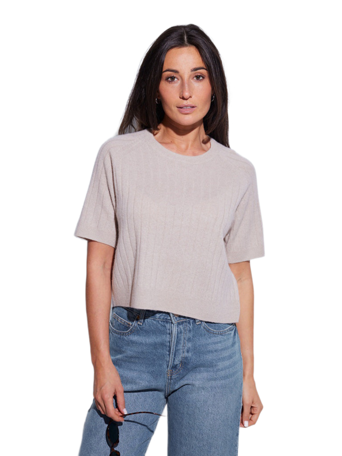 Colorush Kaschmirshirt BLANC BOXY TEE bei Robert Ley