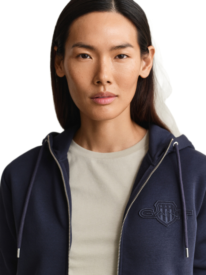 Gant Sweatshirt-Jacke mit Wappen-Logo bei Robert Ley