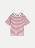 Tom Tailor Denim Boxy-Fit T-Shirt 40530-mauve white stripe bei Robert Ley