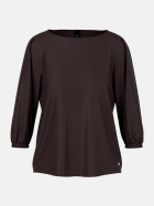 Marc Cain Seidenbluse mit 3/4-Arm 697-seal brown bei Robert Ley