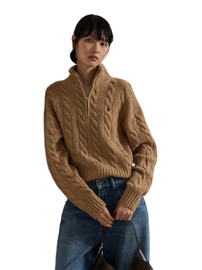 Polo Ralph Lauren Woll-Kaschmir-Pullover mit Zopfmuster bei Robert Ley