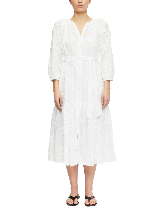 Comma Midikleid mit floraler All-over-Stickerei bei Robert Ley